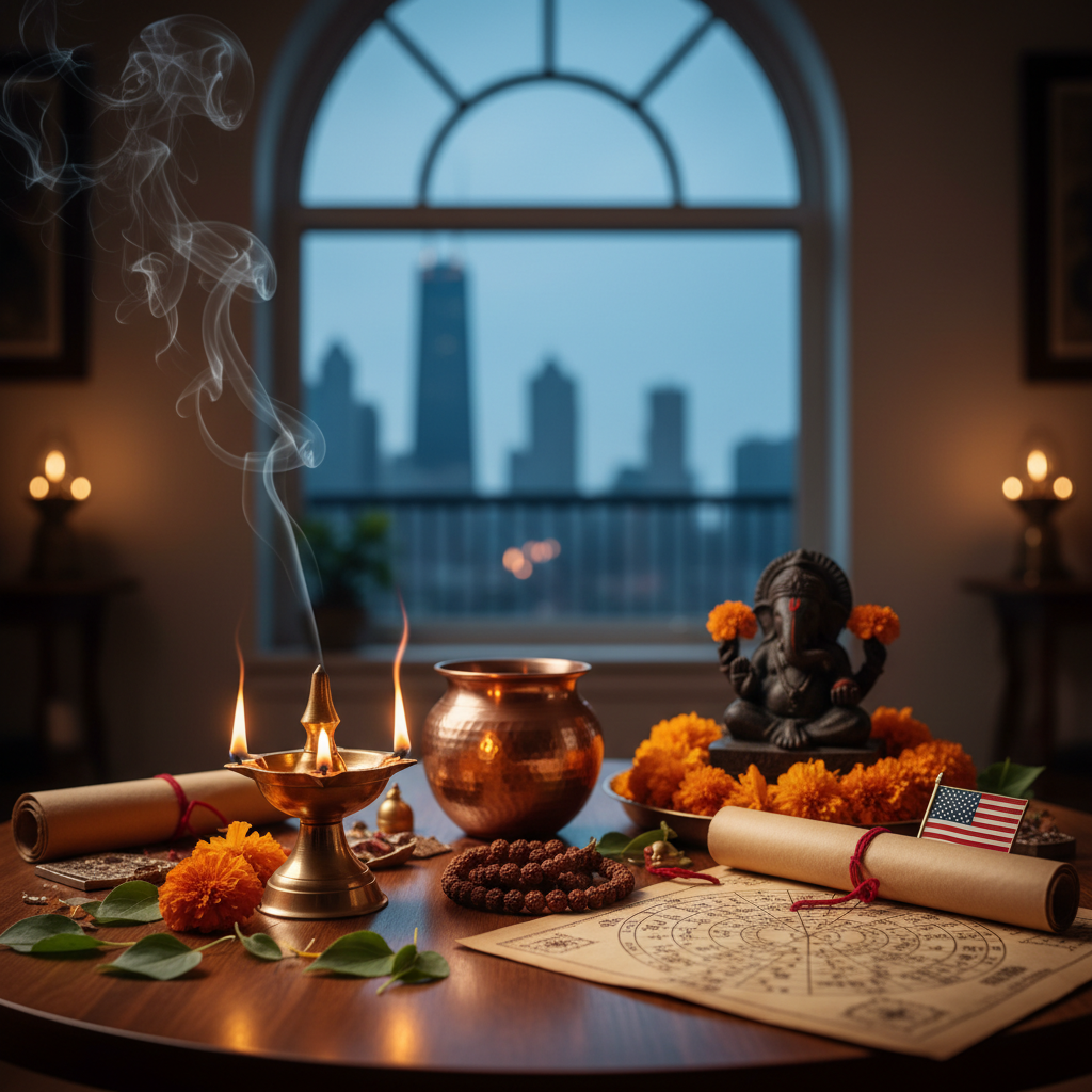 Indian Astrologer in Chicago: How Real Vedic Readings Help Indian astrologer performing Vedic horoscope reading in Chicago