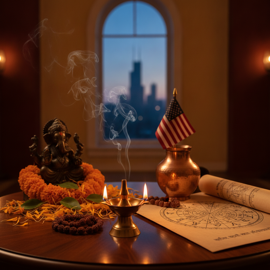 Indian astrologer Vedic horoscope reading session Chicago