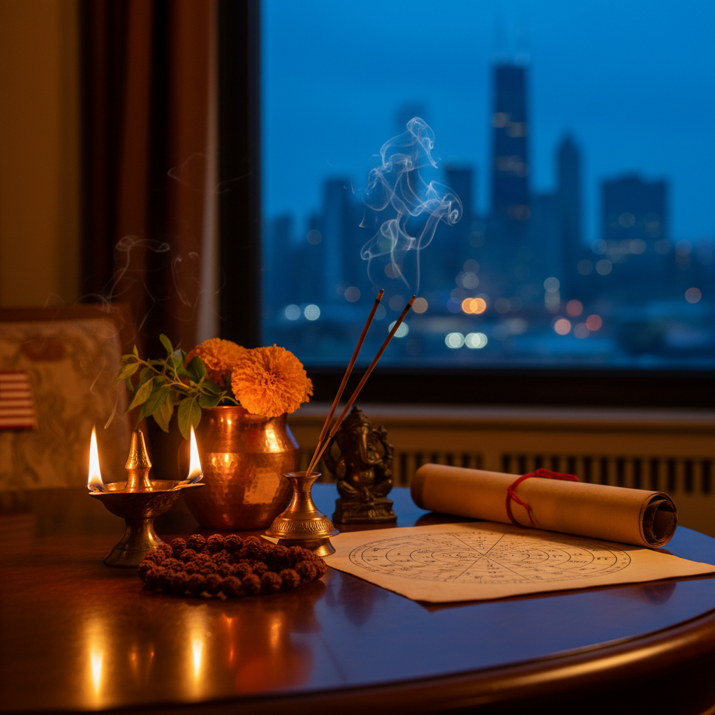 Indian astrologer providing Vedic astrology reading in Chicago
