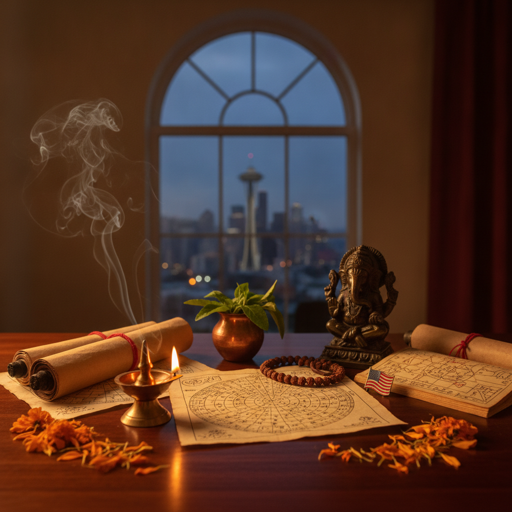 Indian astrologer offering Vedic astrology readings in Seattle
