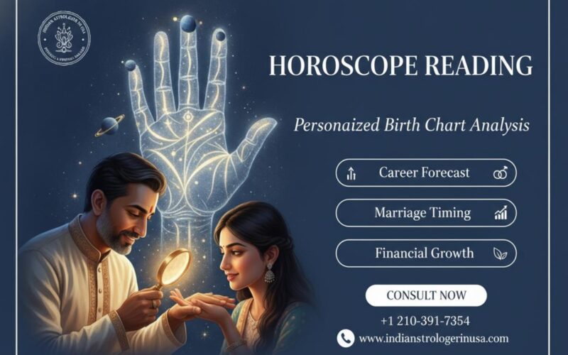 Detailed birth chart reading materials on wooden desk in San Antonio