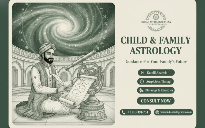 child astrology consultation birth chart on wooden desk San Antonio
