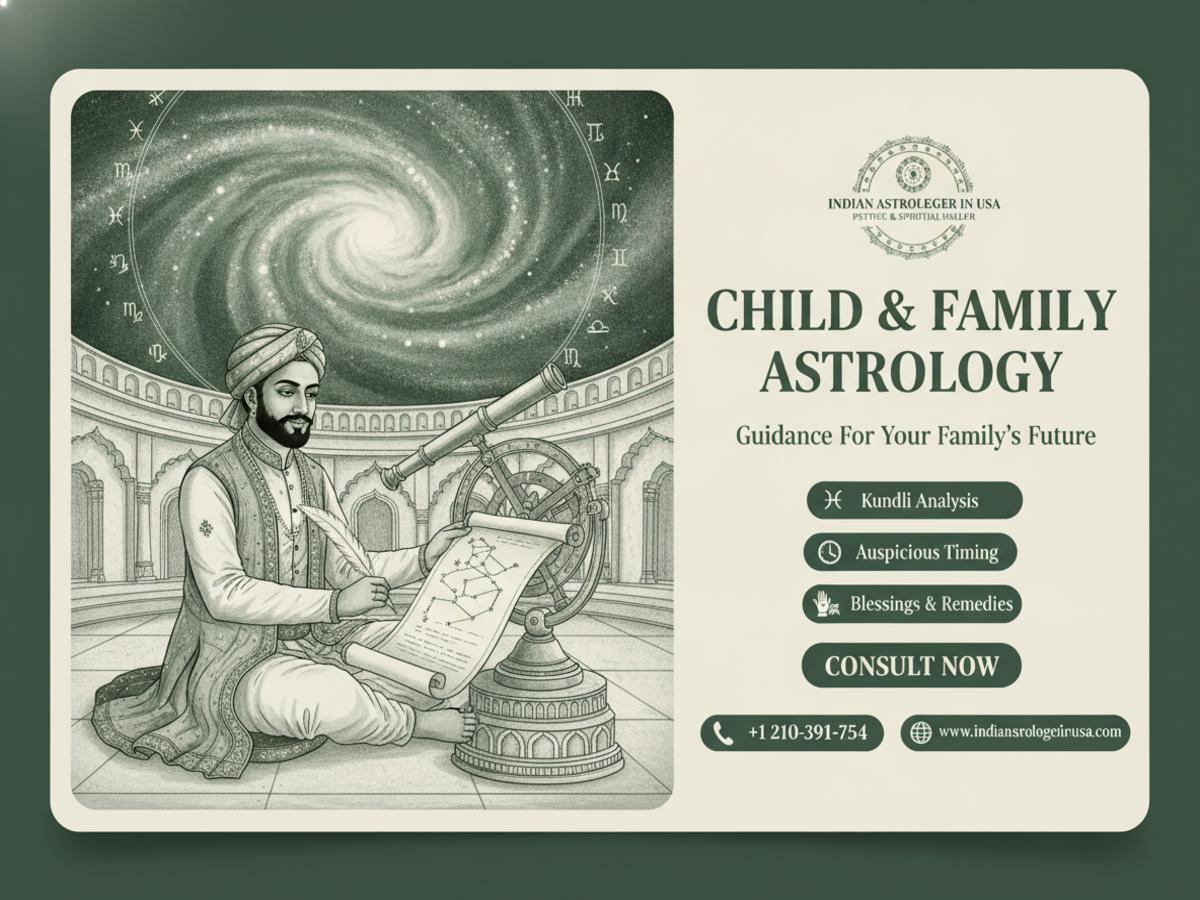 child astrology consultation birth chart on wooden desk San Antonio