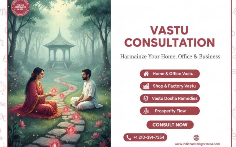 Commercial vastu consultation office space with warm light San Antonio