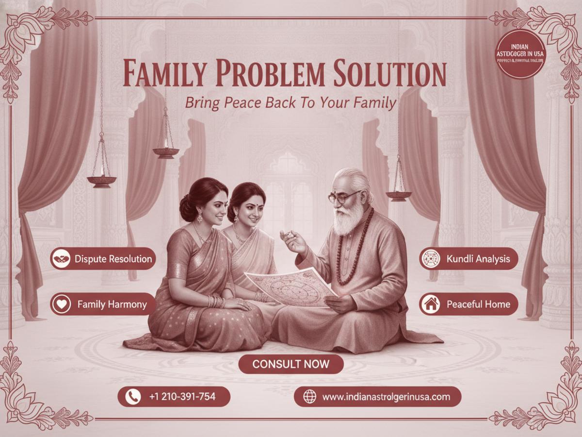 Family dispute solution with Indian astrologer in San Antonio TX peaceful setting