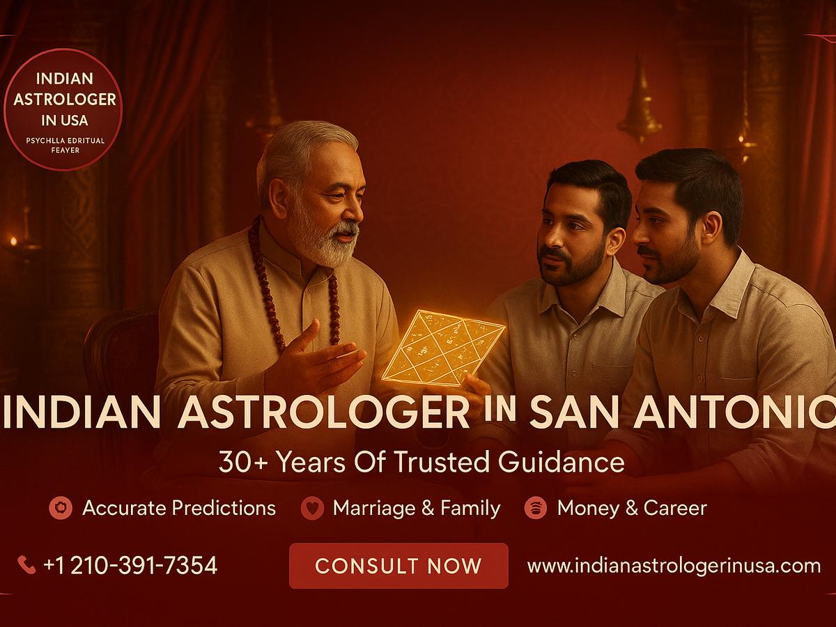 Indian astrologer consultation setup with vedic astrology tools San Antonio
