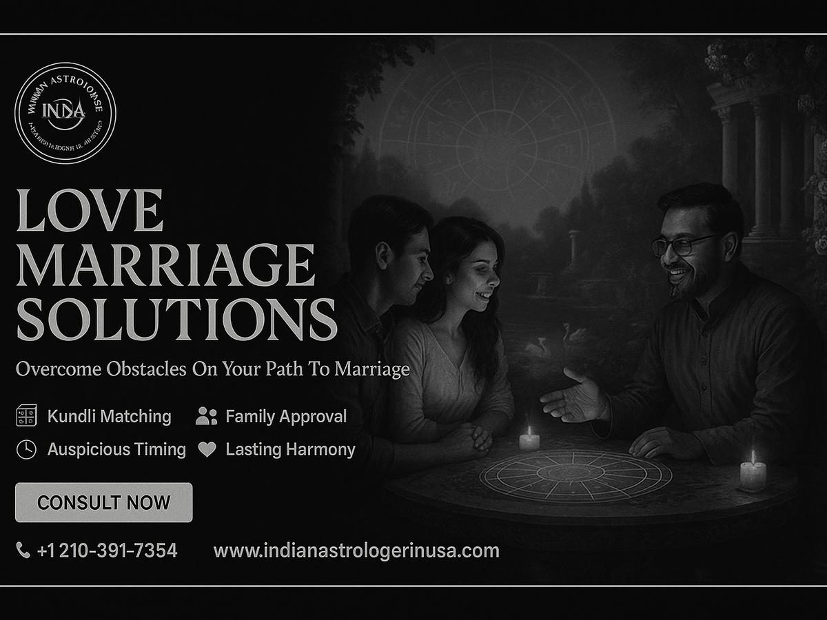 Love marriage consultation setup with astrology tools in San Antonio