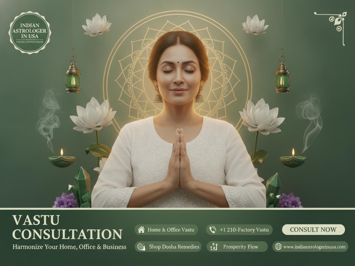Vastu consultation tools and plans in a calm San Antonio room