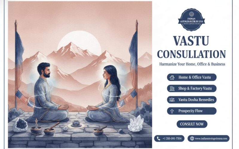 Factory vastu consultation setup with balanced lighting in San Antonio, TX