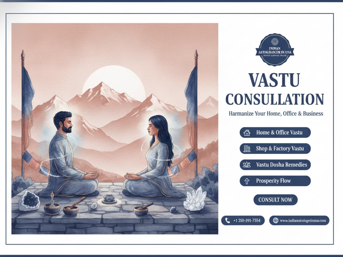 Factory vastu consultation setup with balanced lighting in San Antonio, TX