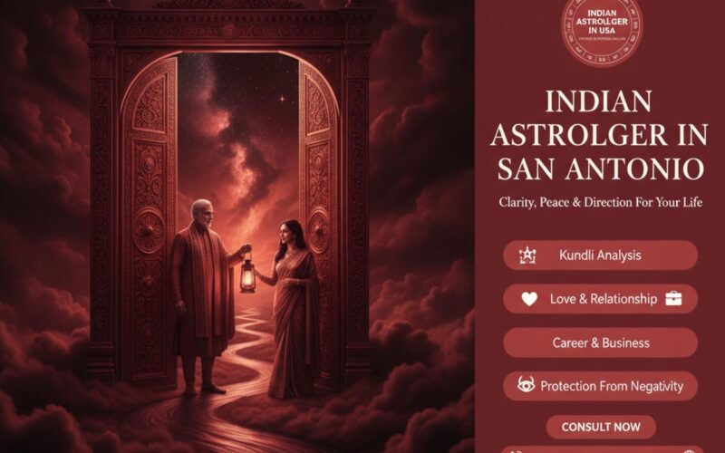 Indian astrologer birth chart reading in San Antonio consultation room