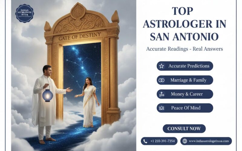 serene top astrologer reading Vedic chart in San Antonio office